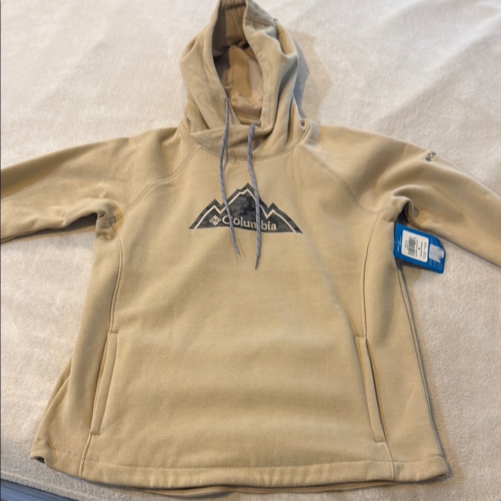 Columbia Tan Hoodie with Graphic Design